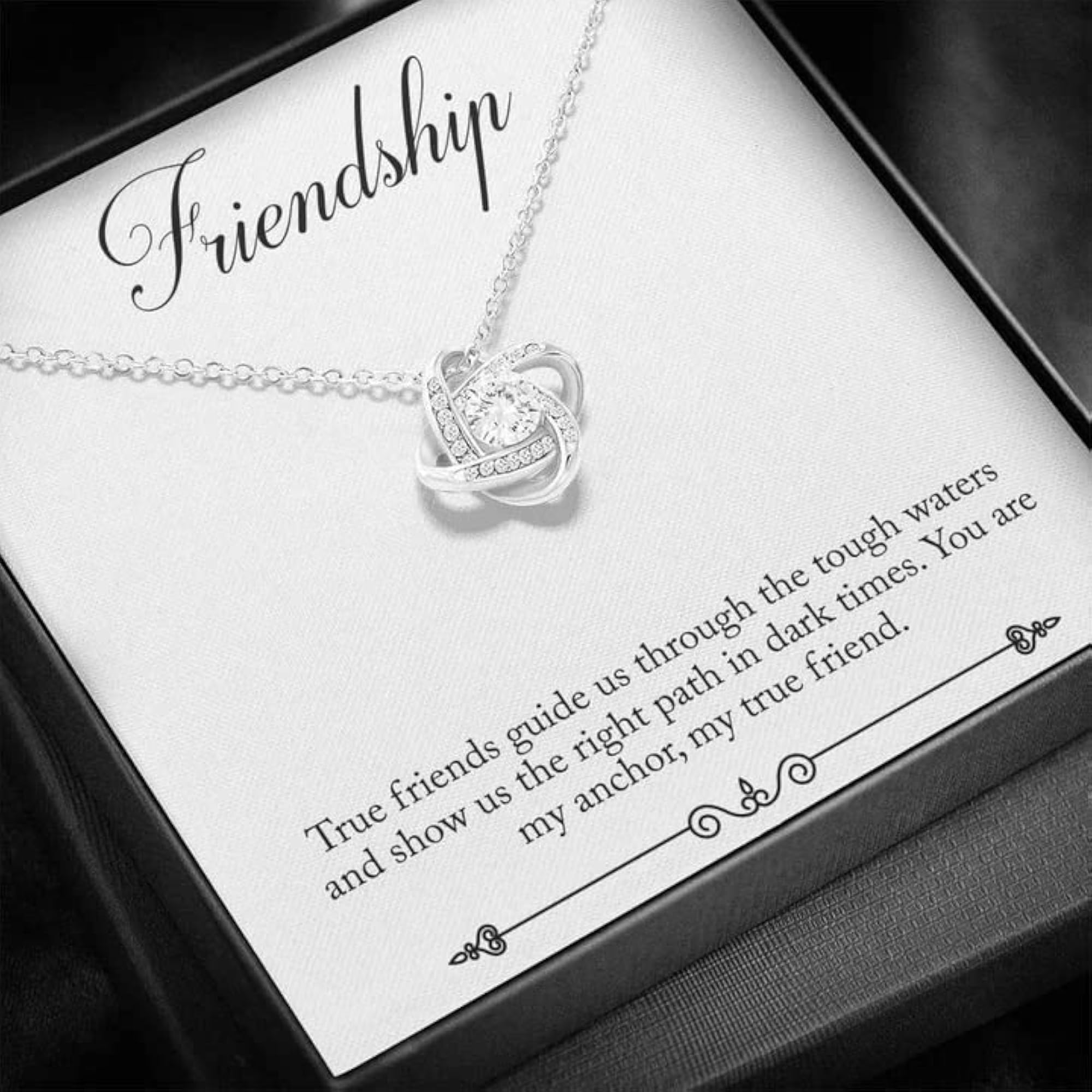 Women's Love Knot Necklace, 925 Sterling Silver